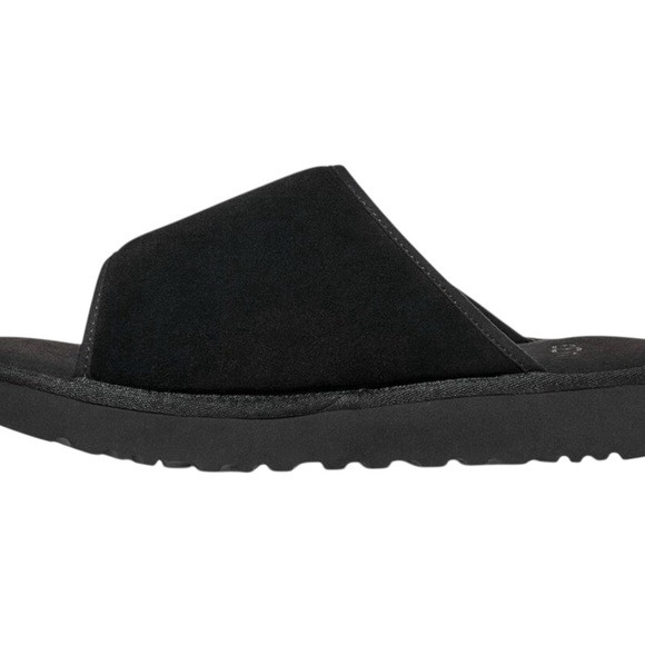 NWT UGG Mens Goldencoast Strap Black Slide Sandals Shoes Size 10 - Picture 2 of 5